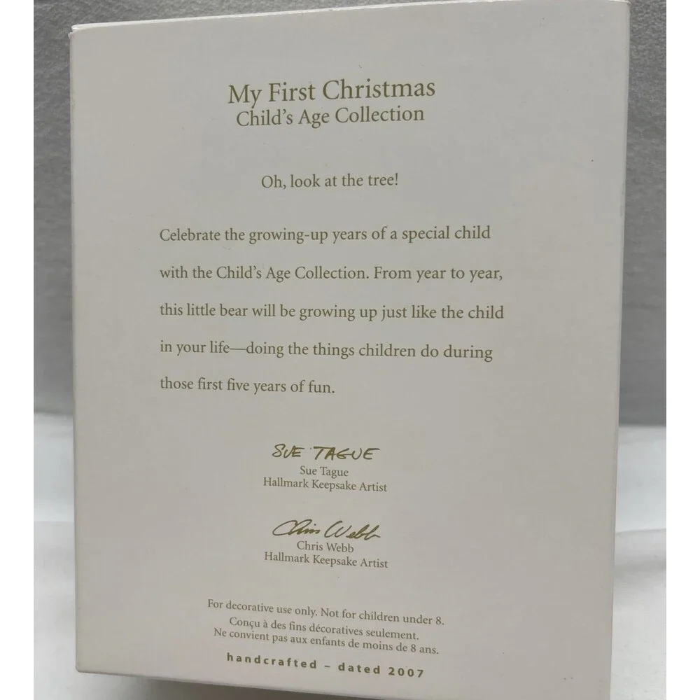 Hallmark Keepsake Ornament 2007 My First Christmas Child's Age Christmas Bear